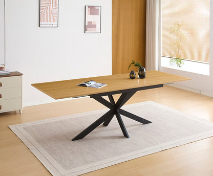 CONJUNTO DE COMEDOR EXTENSIBLE KELLER + SILLAS GIRATORIAS SHELTON