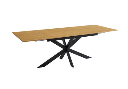 CONJUNTO DE COMEDOR EXTENSIBLE KELLER + SILLAS GIRATORIAS SHELTON