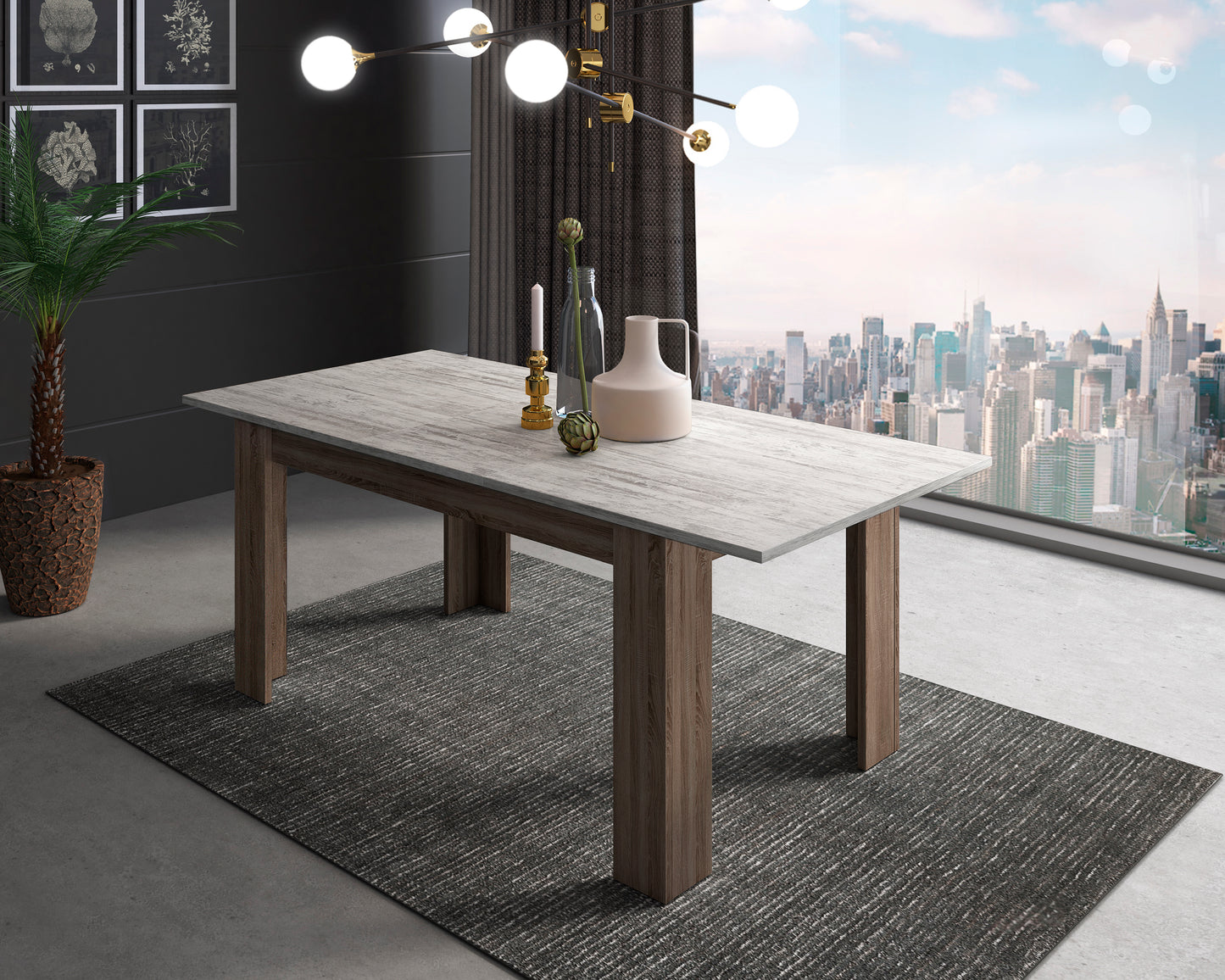 MESA COMEDOR EXTENSIBLE LENA MADERA