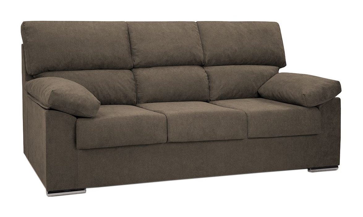 SOFÁ CHAISE LONGUE REVERSIBLE 3 PLAZAS 3 ASIENTOS DE 202 CM LARGO + PUFF XL RUBEN