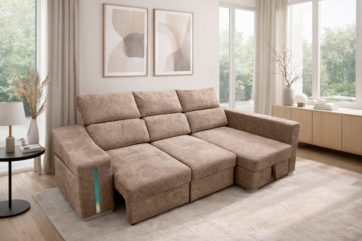 SOFÁ CHAISE LONGUE MENUA CAMA CON ARCÓN – MÁS ESPACIO, MÁS CONFORT, MÁS MOMENTOS