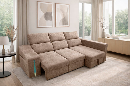 SOFÁ CHAISE LONGUE MENUA CAMA CON ARCÓN – MÁS ESPACIO, MÁS CONFORT, MÁS MOMENTOS