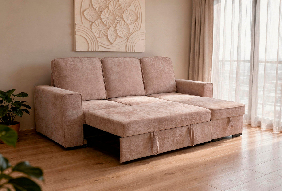 SOFÁ CHAISE LONGUE NEPAL CAMA CON ARCÓN – REVERSIBLE, PRÁCTICA Y ADAPTABLE A TU ESPACIO
