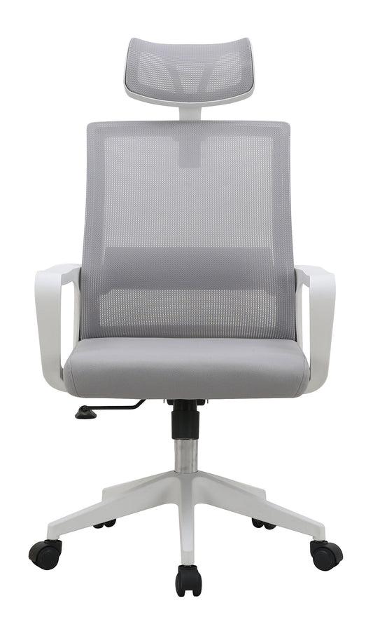SILLA DE OFICINA ERGONÓMICA 2223 CON REPOSACABEZAS, RESPALDO DE MALLA Y ALTURA REGULABLE