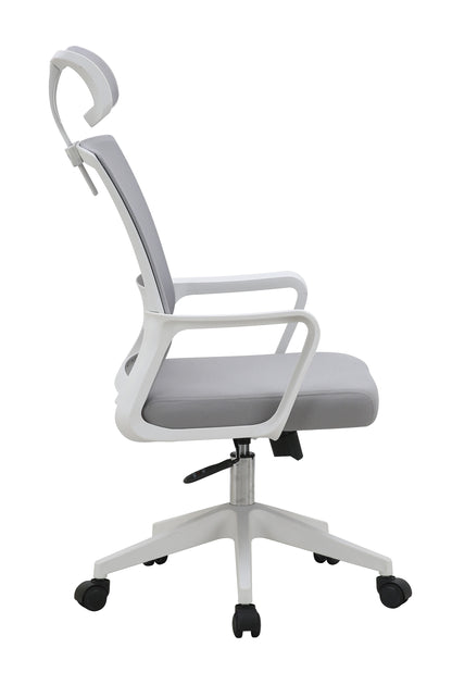 SILLA DE OFICINA ERGONÓMICA 2223 CON REPOSACABEZAS, RESPALDO DE MALLA Y ALTURA REGULABLE