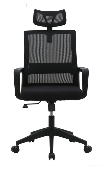 SILLA DE OFICINA ERGONÓMICA 2223 CON REPOSACABEZAS, RESPALDO DE MALLA Y ALTURA REGULABLE