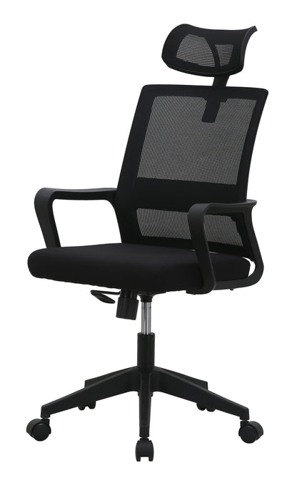 SILLA DE OFICINA ERGONÓMICA 2223 CON REPOSACABEZAS, RESPALDO DE MALLA Y ALTURA REGULABLE