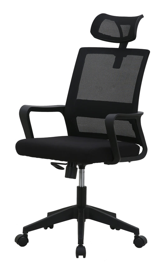 SILLA DE OFICINA ERGONÓMICA 2223 CON REPOSACABEZAS, RESPALDO DE MALLA Y ALTURA REGULABLE