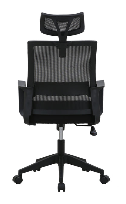 SILLA DE OFICINA ERGONÓMICA 2223 CON REPOSACABEZAS, RESPALDO DE MALLA Y ALTURA REGULABLE