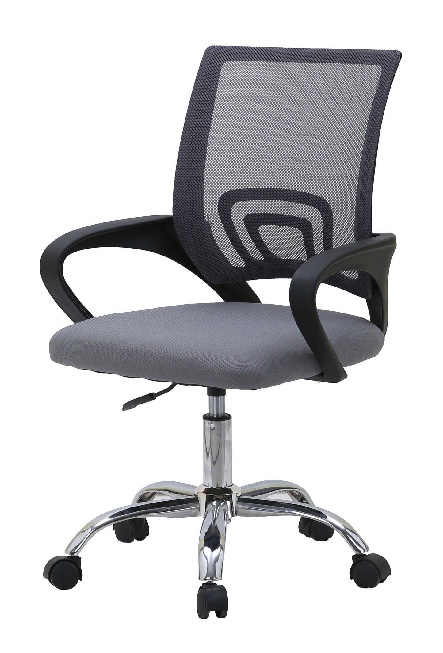 SILLA DE OFICINA ERGONÓMICA 2235 CON RESPALDO DE MALLA, ASIENTO ACOLCHADO Y BASE CROMADA