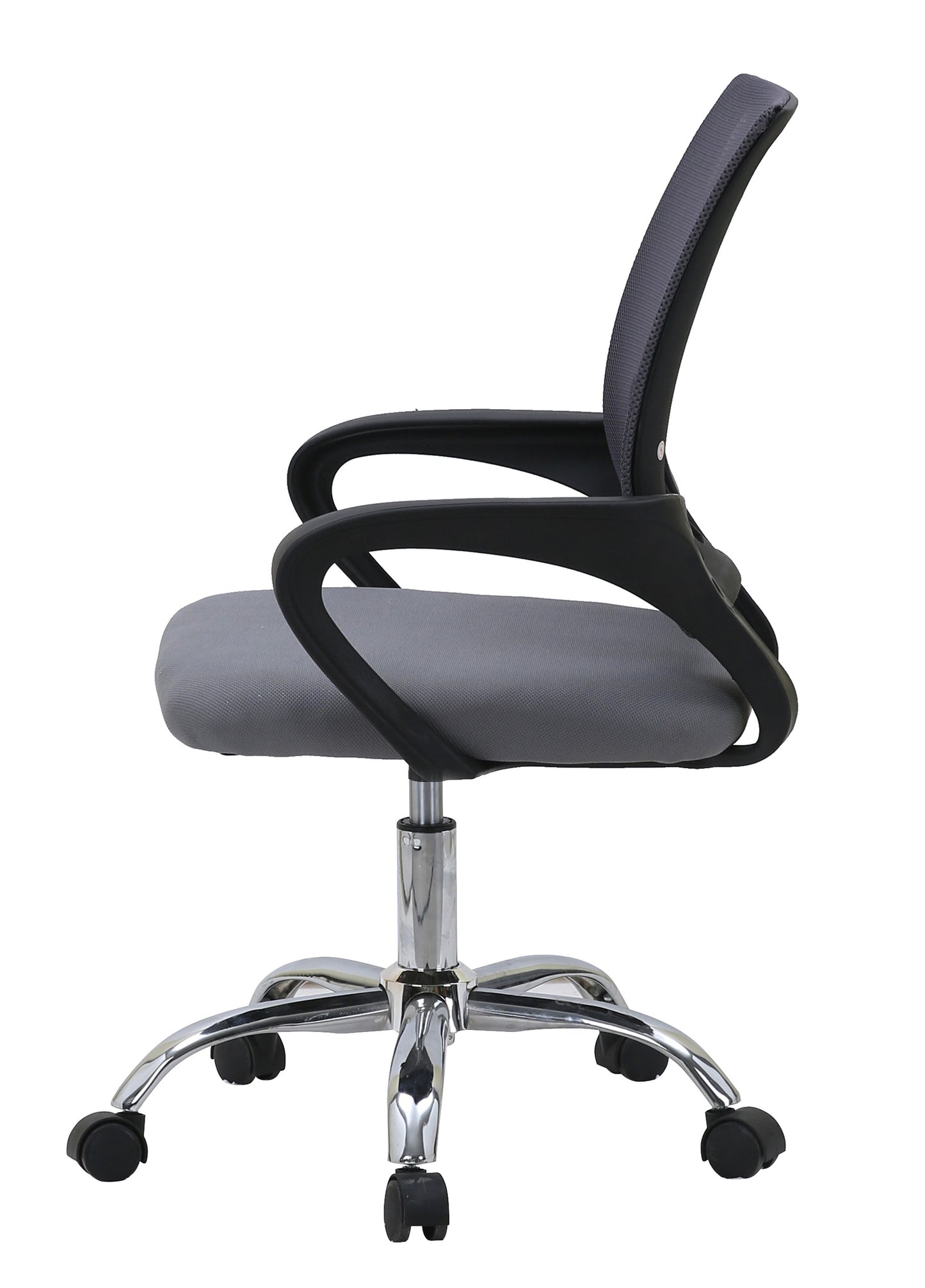 SILLA DE OFICINA ERGONÓMICA 2235 CON RESPALDO DE MALLA, ASIENTO ACOLCHADO Y BASE CROMADA