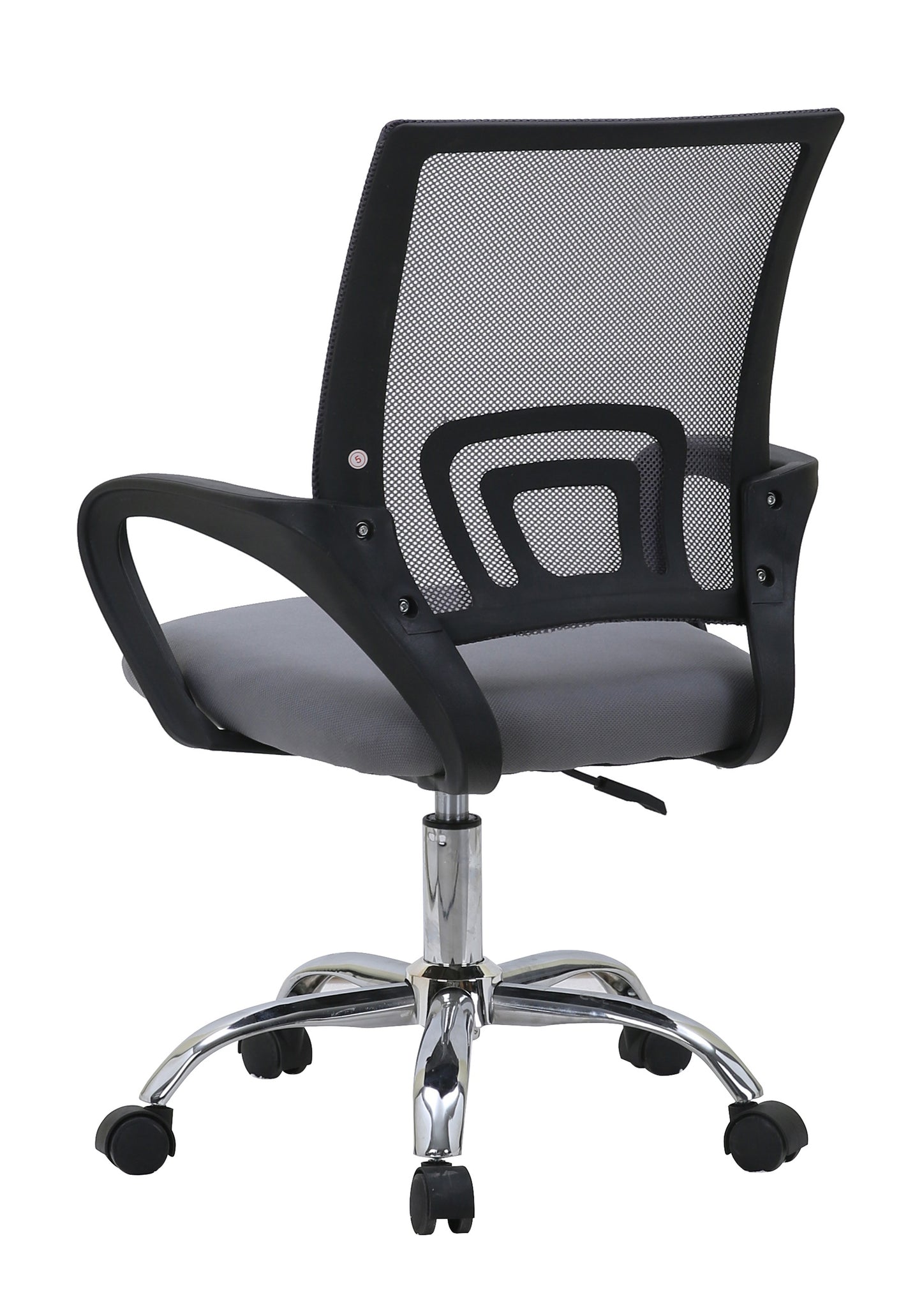 SILLA DE OFICINA ERGONÓMICA 2235 CON RESPALDO DE MALLA, ASIENTO ACOLCHADO Y BASE CROMADA