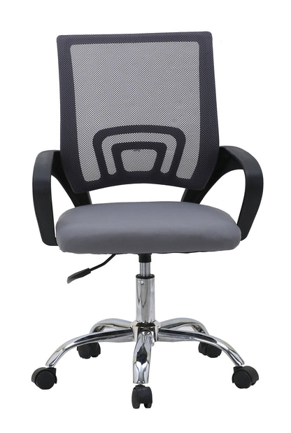 SILLA DE OFICINA ERGONÓMICA 2235 CON RESPALDO DE MALLA, ASIENTO ACOLCHADO Y BASE CROMADA