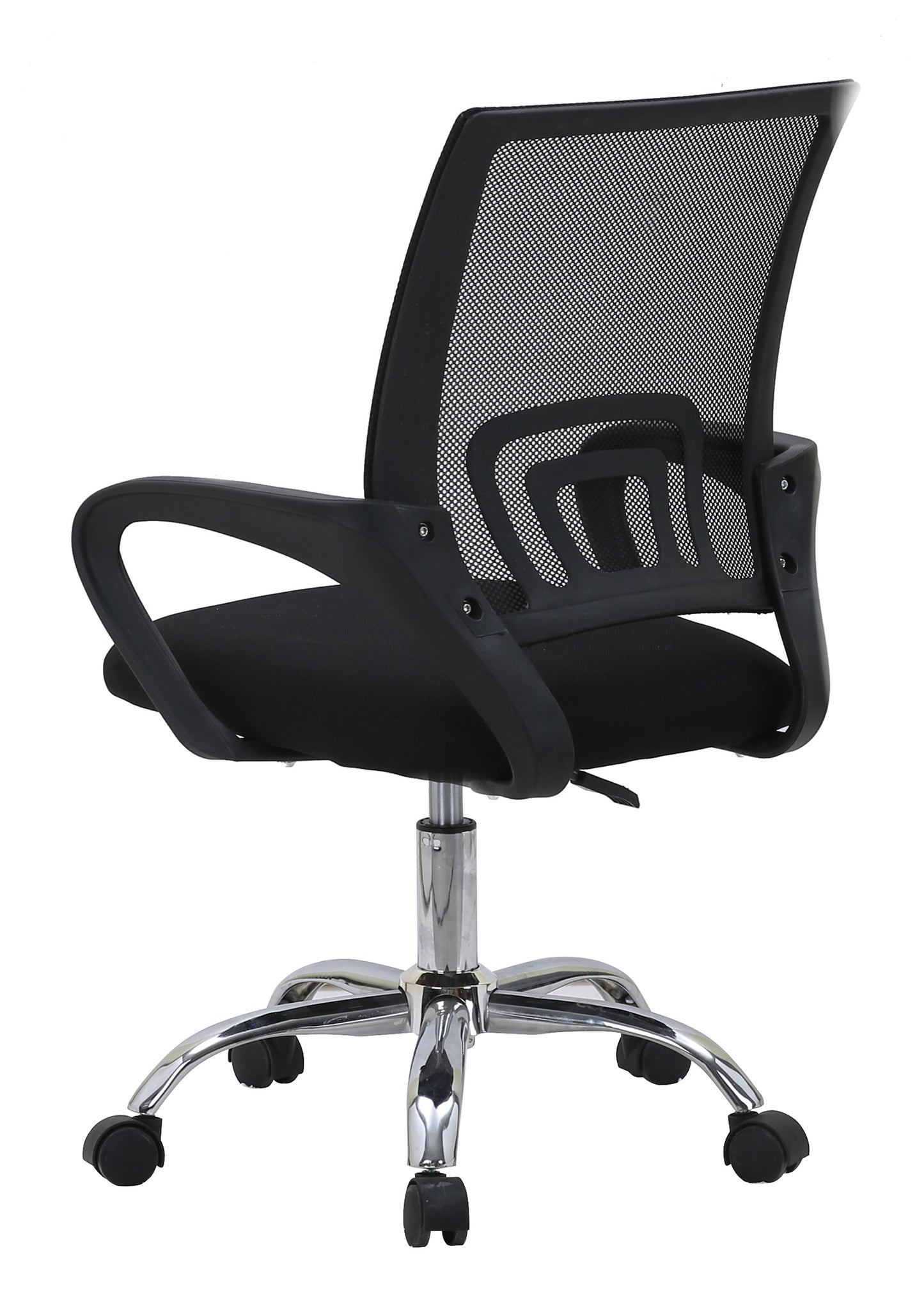 SILLA DE OFICINA ERGONÓMICA 2235 CON RESPALDO DE MALLA, ASIENTO ACOLCHADO Y BASE CROMADA