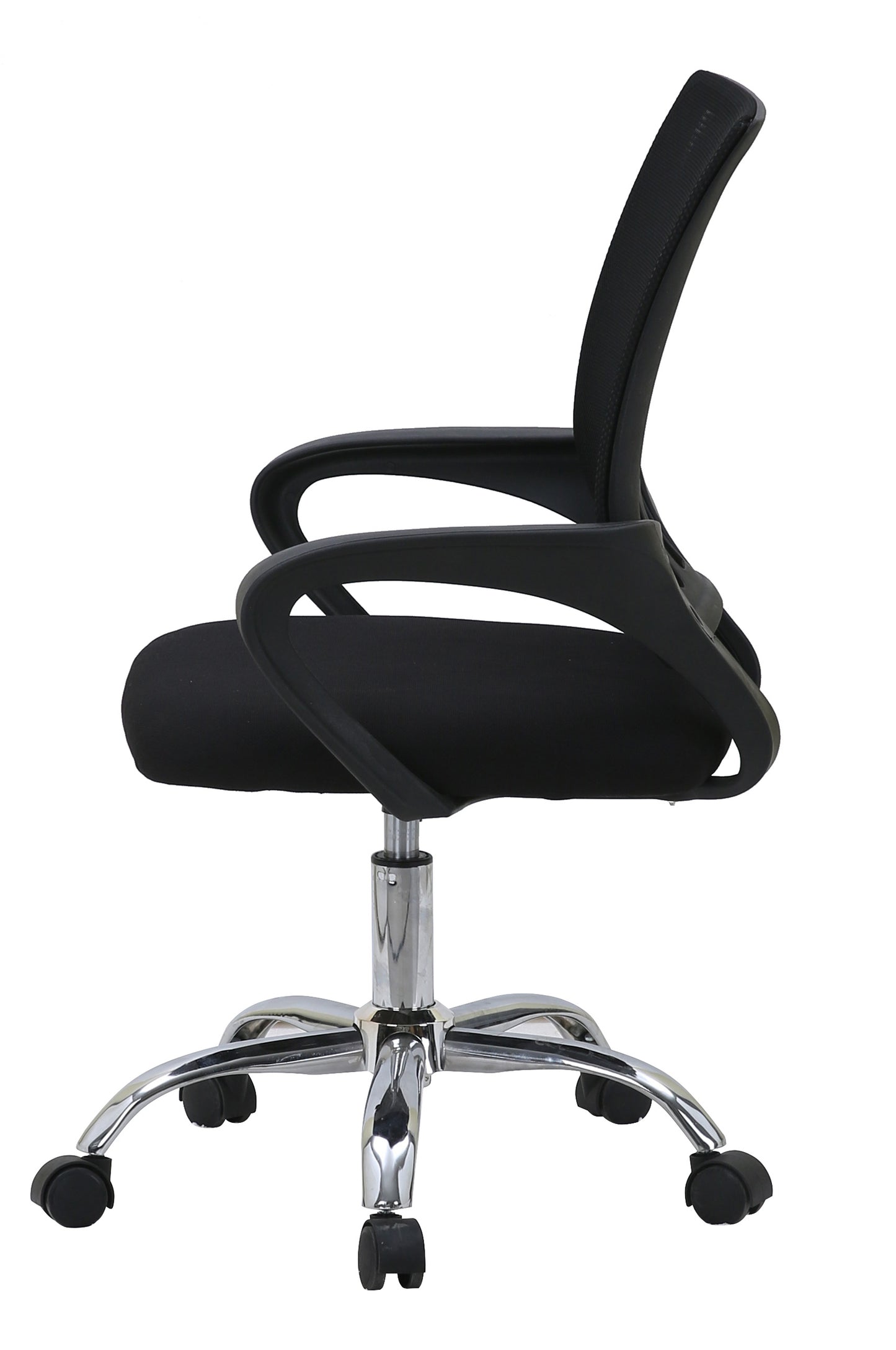 SILLA DE OFICINA ERGONÓMICA 2235 CON RESPALDO DE MALLA, ASIENTO ACOLCHADO Y BASE CROMADA