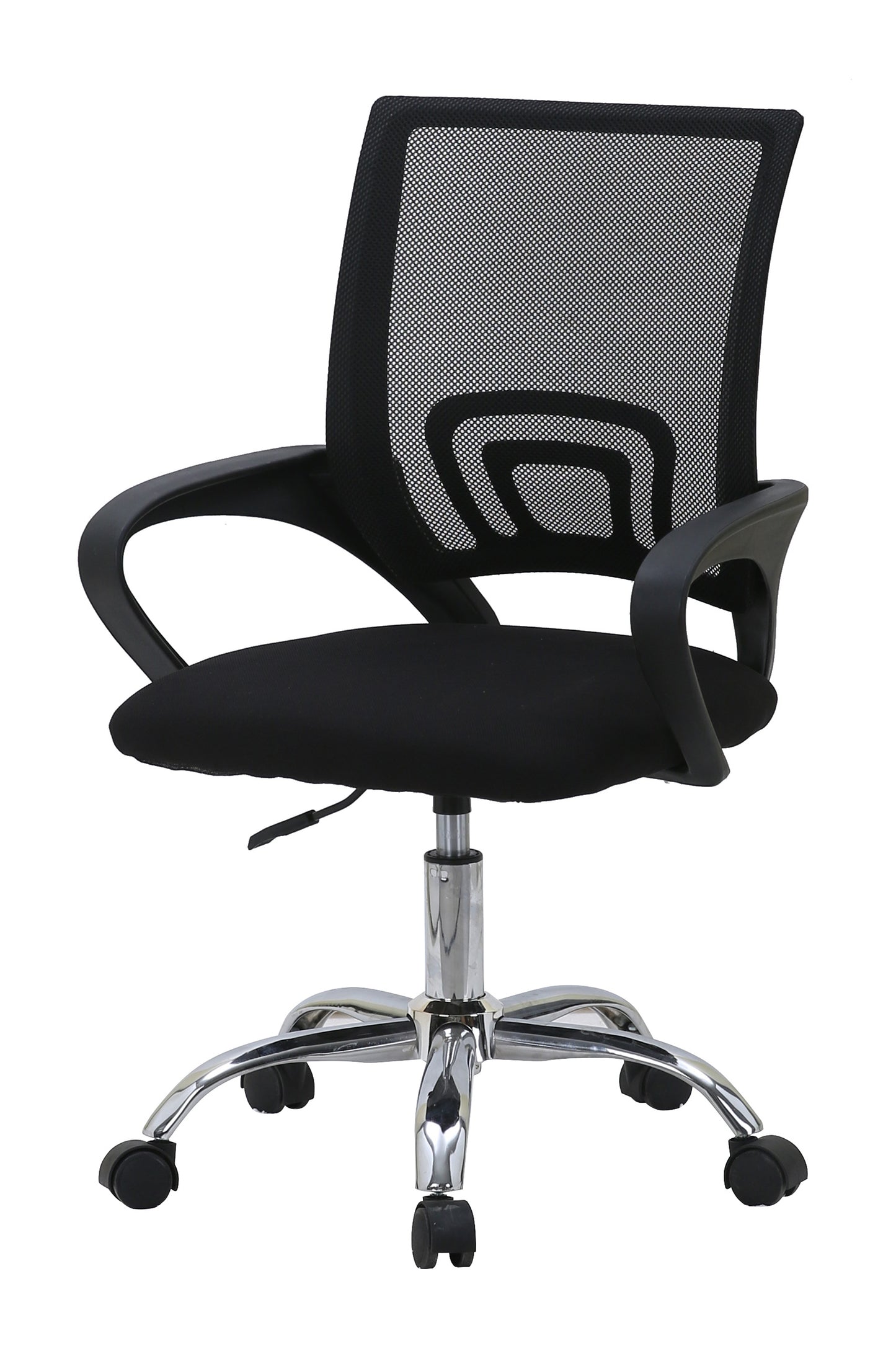 SILLA DE OFICINA ERGONÓMICA 2235 CON RESPALDO DE MALLA, ASIENTO ACOLCHADO Y BASE CROMADA