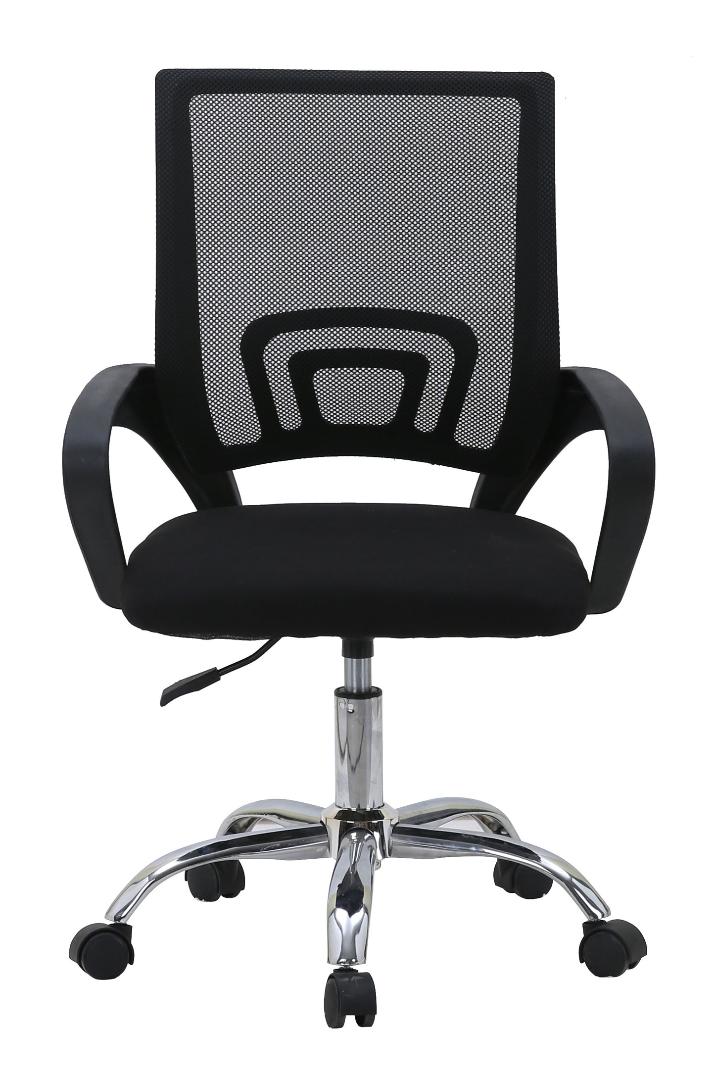 SILLA DE OFICINA ERGONÓMICA 2235 CON RESPALDO DE MALLA, ASIENTO ACOLCHADO Y BASE CROMADA
