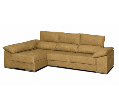 SOFÁ CHAISE LONGUE SIESTA FRANCA CON ARCÓN, 2 PUFF Y REPOSABRAZOS: CONFORT Y FUNCIONALIDAD EN TU SALÓN