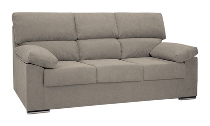SOFÁ CHAISE LONGUE REVERSIBLE 3 PLAZAS 3 ASIENTOS DE 202 CM LARGO + PUFF XL RUBEN