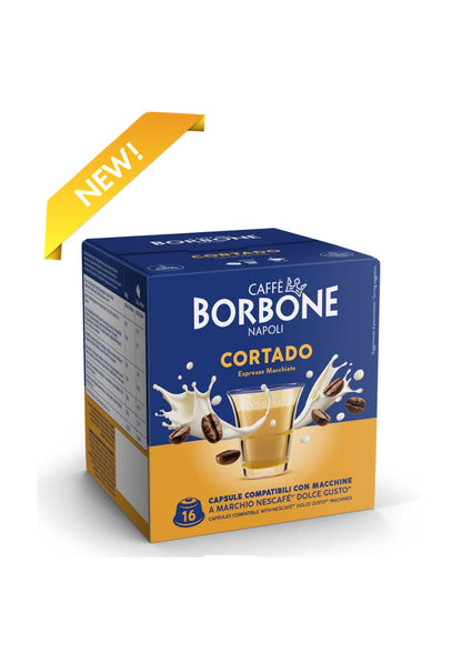Cápsulas Borbone CORTADO Dolce Gusto® – Café con Leche Suave y Cremoso
