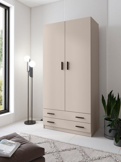 ARMARIO RAPID 2 PUERTAS 2 CAJONES – DISEÑO COMPACTO Y CALIDEZ EN MAUVELLA-RAYAS