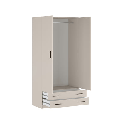 ARMARIO RAPID 2 PUERTAS 2 CAJONES – DISEÑO COMPACTO Y CALIDEZ EN MAUVELLA-RAYAS