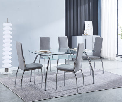 CONJUNTO MESA DE COMEDOR MAS SEIS SILLAS SAKURA