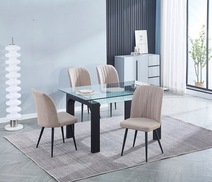 CONJUNTO MESA COMEDOR MAS CUATRO SILLAS RORY