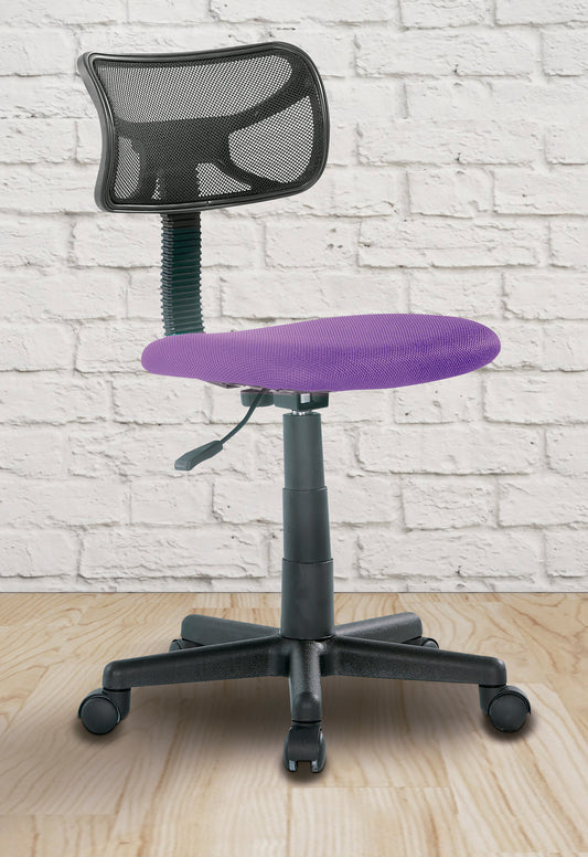 SILLA ESCRITORIO REGULABLE EN ALTURA TEJIDO 3D VIOLETA