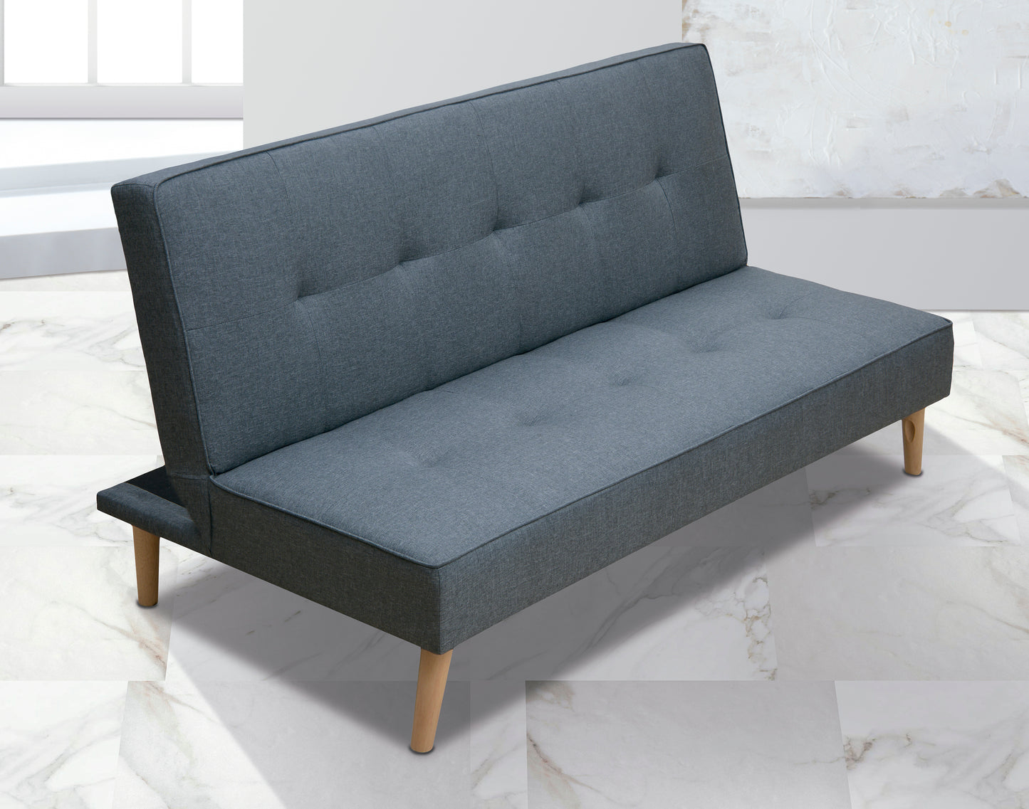 SOFÁCAMA UNAI CLIC-CLAC AZUL ELÉCTRICO Y GRIS: MODERNO, PRÁCTICO Y ELEGANTE