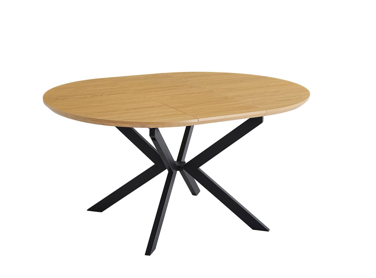 CONJUNTO DE COMEDOR WINSOR Y DEVON – MESA REDONDA EXTENSIBLE Y SILLONES TAPIZADOS