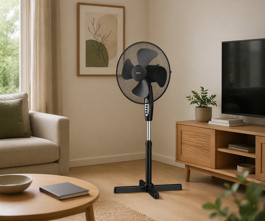 ¡REFRESCA TU ESPACIO CON EL VENTILADOR DE PIE ARTICA 45W 40 CM NEGRO!