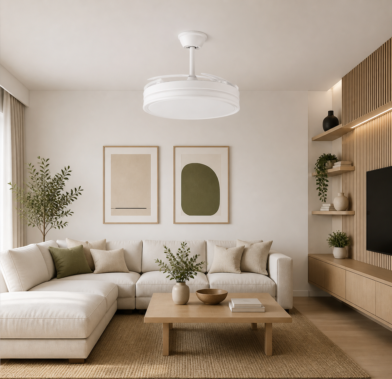 VENTILADOR DE TECHO RETRÁCTIL ORBEGOZO ULTRA SILENCIOSO