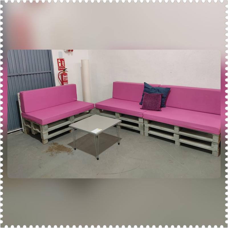 Conjunto jardín / terraza palets – segunda mano – foto 4