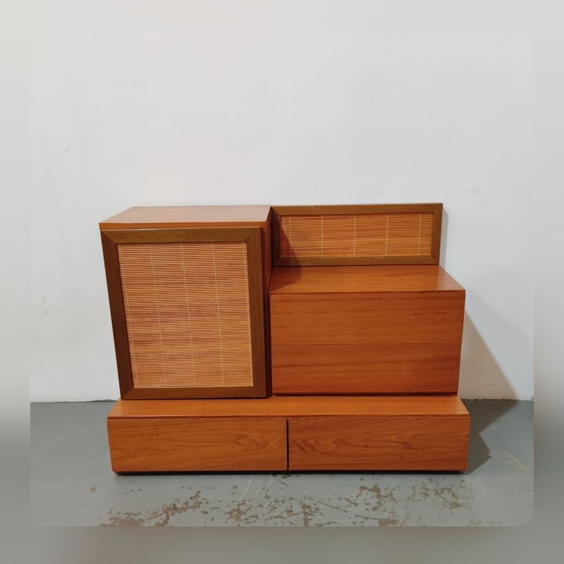 Conjunto habitación madera / mimbre – segunda mano – foto 5
