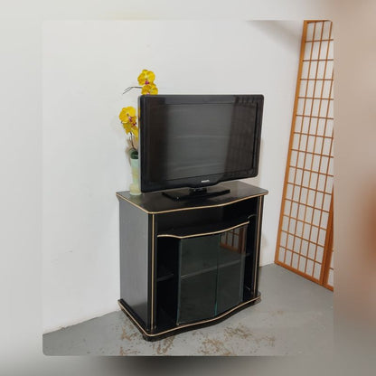 Mueble auxiliar TV Negro / Dorado – segunda mano