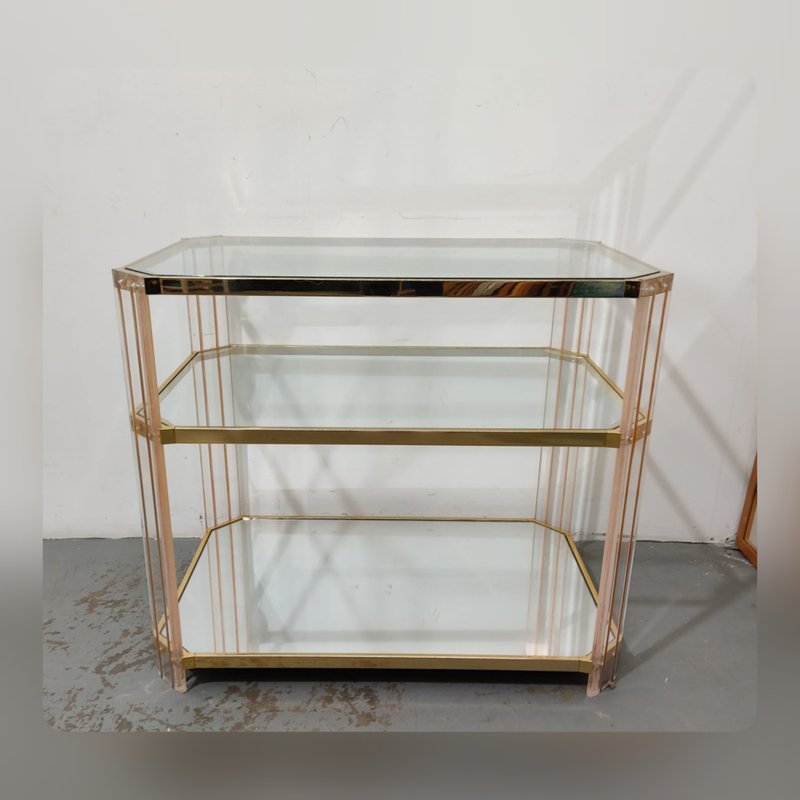 Mueble auxiliar Dorado retro – segunda mano – foto 2