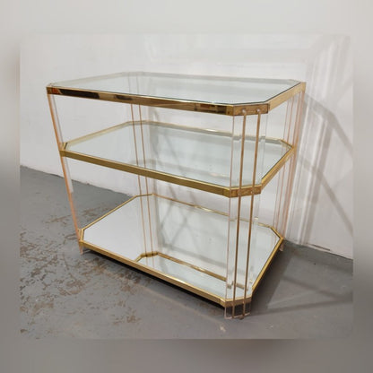 Mueble auxiliar Dorado retro – segunda mano – foto 4