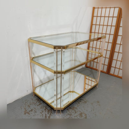 Mueble auxiliar Dorado retro – segunda mano – foto 5