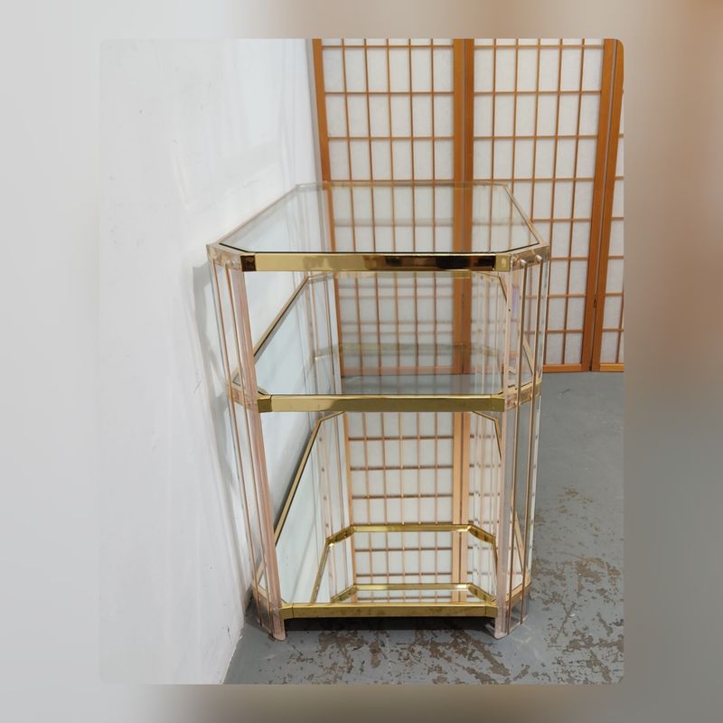 Mueble auxiliar Dorado retro – segunda mano – foto 6