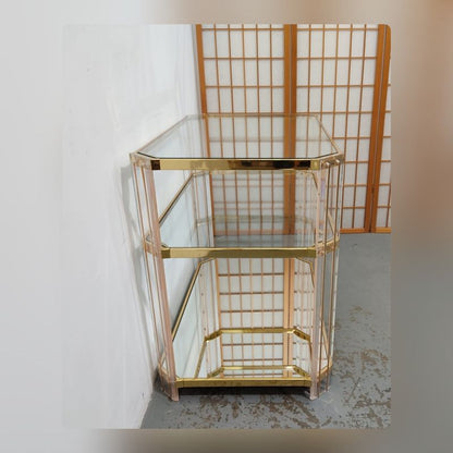 Mueble auxiliar Dorado retro – segunda mano – foto 6