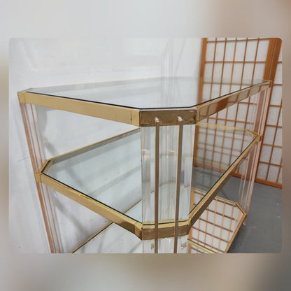 Mueble auxiliar Dorado retro – segunda mano – foto 7