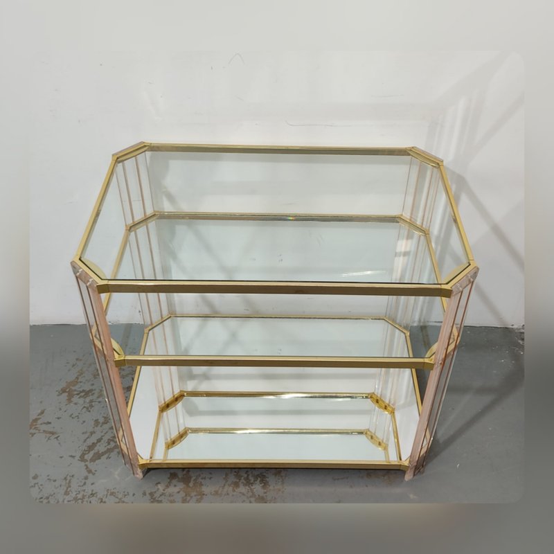 Mueble auxiliar Dorado retro – segunda mano – foto 8