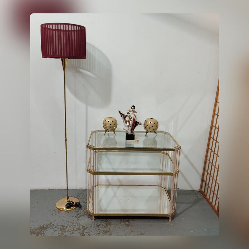 Mueble auxiliar Dorado retro – segunda mano – foto 9