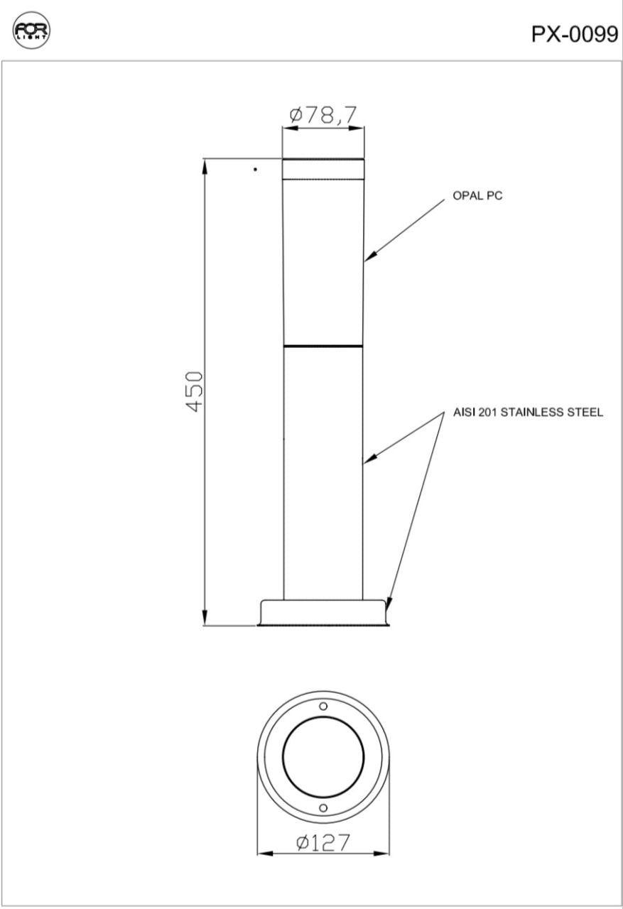 BALIZA EXTERIOR FOR LIGHT PX-0099-ANT.