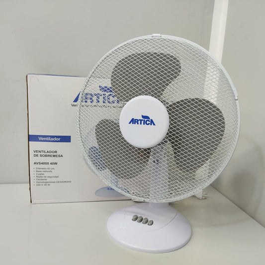 VENTILADOR DE SOBREMESA ARTICA AVS4000 – 40 CM, 40 W, OSCILANTE Y COMPACTO