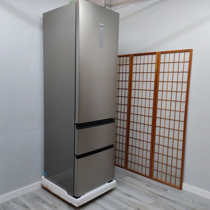 FRIGORÍFICO COMBI HAIER HTW5620ENMG – 414L, ACERO INOXIDABLE, EFICIENTE Y TECNOLÓGICO