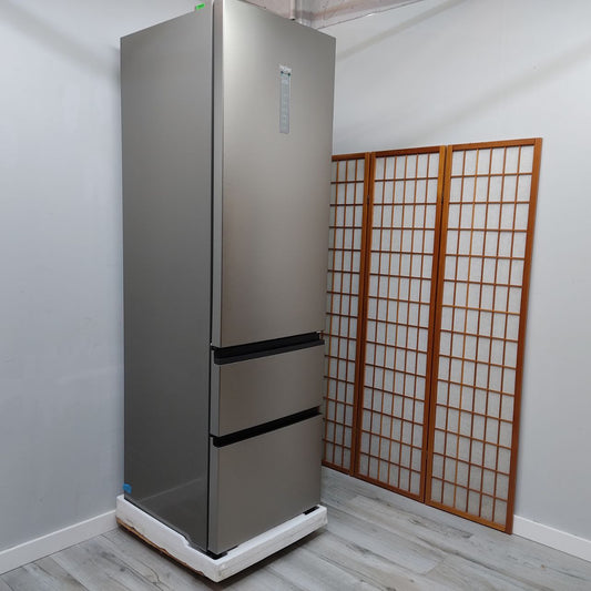 FRIGORÍFICO COMBI HAIER HTW5620ENMG – 414L, ACERO INOXIDABLE, EFICIENTE Y TECNOLÓGICO