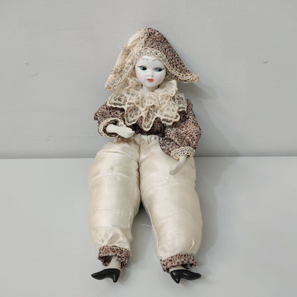 MUÑECA DE PORCELANA ARLEQUÍN – R. INGLÉS