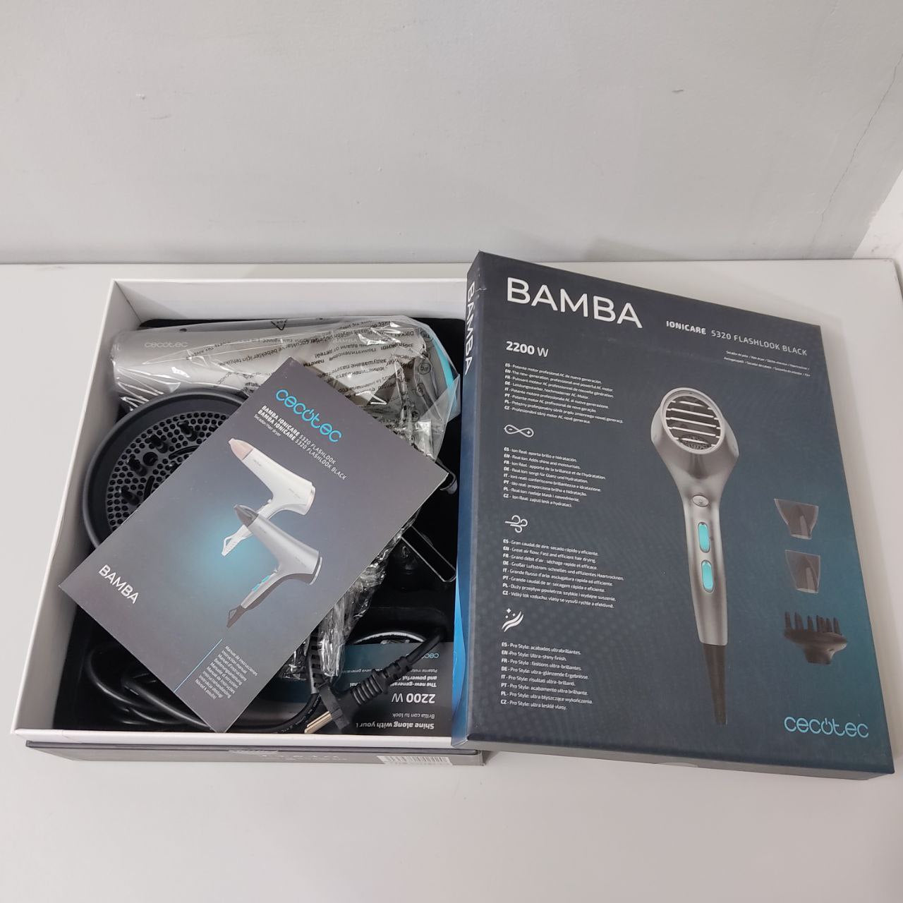 SECADOR DE PELO CECOTEC CON DIFUSOR 2200W IONICO